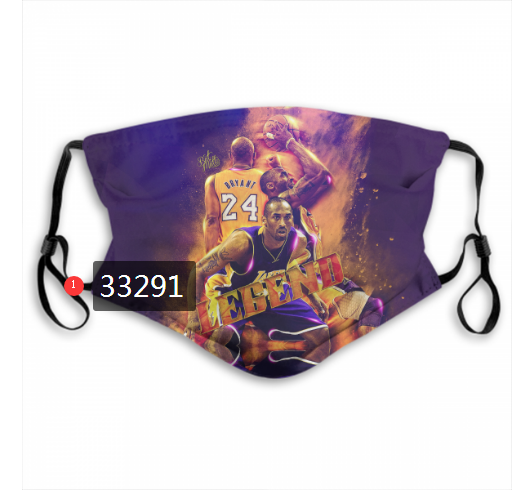 2021 NBA Los Angeles Lakers #24 kobe bryant 33291 Dust mask with filter